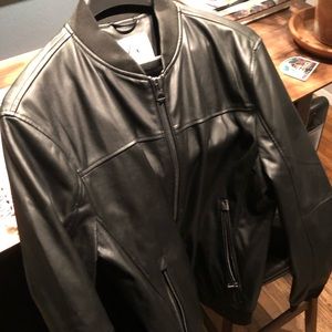 Zara Leather bomber jacket